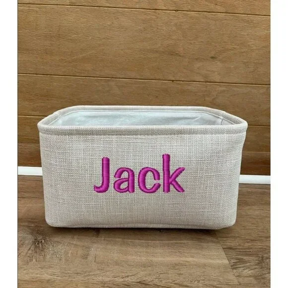 CUSTOM Embroidered Toy Bin - Picture 1 of 6